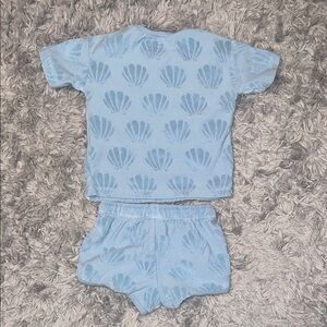 Carter’s Little Planet Baby Blue Shell Pattern Matching Set